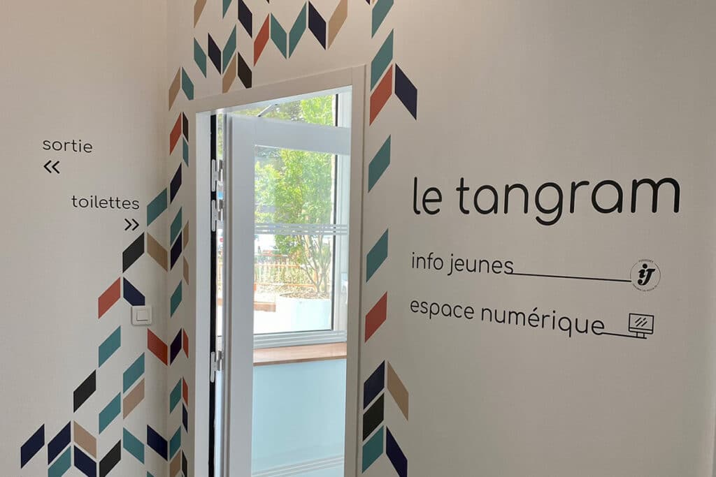 Signalétique de la médiathèque de Pornichet